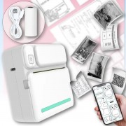 Детский портативный термопринтер C19 с Bluetooth и аккумулятором принтер моментальной печати с термобумагой