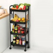 Напольная передвижная 4 ярусная полка-этажёрка на колесах SKLM-11 104х40х26 см