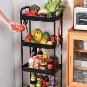 Напольная передвижная 4 ярусная полка-этажёрка на колесах SKLM-11 104х40х26 см