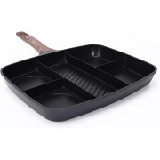 Универсальная сковорода с пятью разделенными секциями и антипригарным покрытием