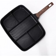 Универсальная сковорода с пятью разделенными секциями и антипригарным покрытием