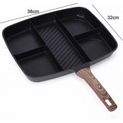 Универсальная сковорода с пятью разделенными секциями и антипригарным покрытием