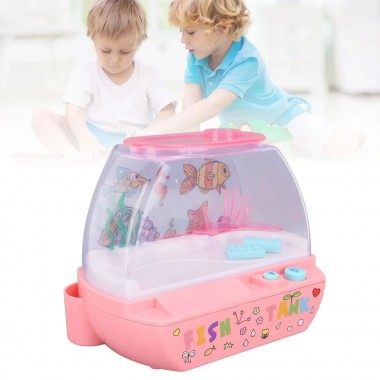 Музыкальный аквариум детский ночник озвучка сказки песни подсветка bluetooth Happy Aquarium Fish Tank