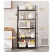 Полка стеллаж для кухни напольная на 5 ярусов 50х170х30см Storage rack XL-1330