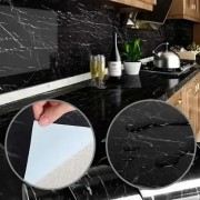 Самоклеящаяся Пленка 5м Черная Мрамор для Кухни Kitchen Sticker Мраморная Наклейка 3м на 60см