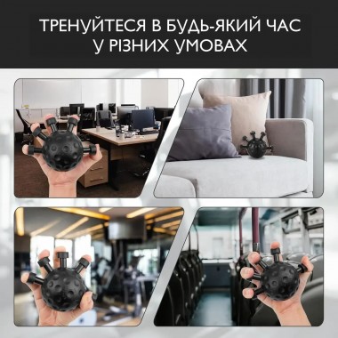 Эспандер для кистей с двумя уровнями нагрузки из силикона и металла для тренировки пальцев YJ-8819