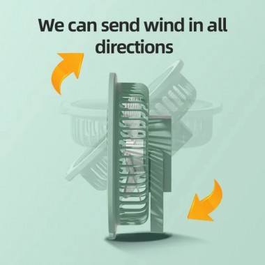 Портативный вентилятор аккумуляторный с кольцевой лампой Breeze Silent Fan беспроводной, 3 режима, регулировка