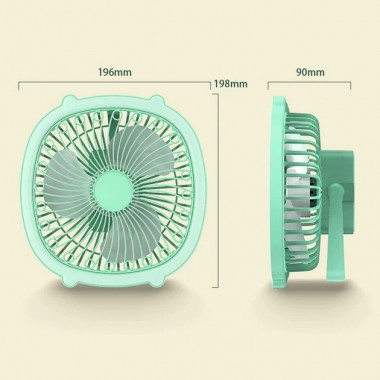 Портативный вентилятор аккумуляторный с кольцевой лампой Breeze Silent Fan беспроводной, 3 режима, регулировка