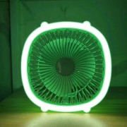 Портативный вентилятор аккумуляторный с кольцевой лампой Breeze Silent Fan беспроводной, 3 режима, регулировка