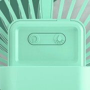 Портативный вентилятор аккумуляторный с кольцевой лампой Breeze Silent Fan беспроводной, 3 режима, регулировка