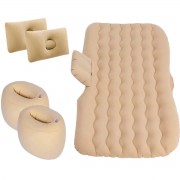 Автомобильный надувной матрас 132x80x15 см Car Travel Bed бежевого цвета для заднего сиденья