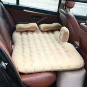 Автомобильный надувной матрас 132x80x15 см Car Travel Bed бежевого цвета для заднего сиденья