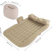 Автомобильный надувной матрас 132x80x15 см Car Travel Bed бежевого цвета для заднего сиденья