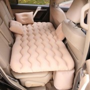 Автомобильный надувной матрас 132x80x15 см Car Travel Bed бежевого цвета для заднего сиденья
