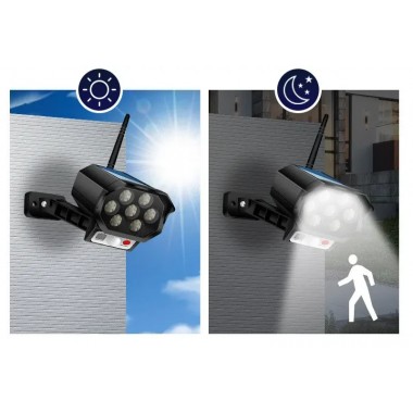 Светодиодный муляж камеры видеонаблюдения с датчиком движения и солнечной панелью BK-36 Фонарь с ПУ
