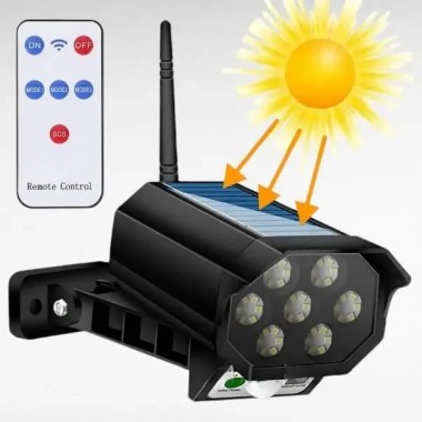 Светодиодный муляж камеры видеонаблюдения с датчиком движения и солнечной панелью BK-36 Фонарь с ПУ