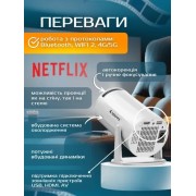 Профессиональный смарт проектор Andowl PR80 4K Ultra HD Pro с WIFI видеопроектор для дома и офиса портативный