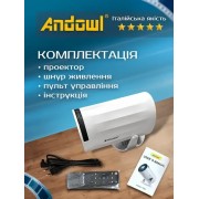 Профессиональный смарт проектор Andowl PR80 4K Ultra HD Pro с WIFI видеопроектор для дома и офиса портативный