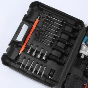 Ударный гайковерт на аккумуляторе с дополнительными насадками 25 штук и 2АКБ в кейсе