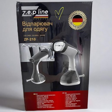 Вертикальный отпариватель Zepline ZP-210 — 3000 Вт, Серый сенсорное управление, Германия Вертикальный отпариватель Zepline ZP-210 — 3000 Вт, Серый сенсорное управление, Германия