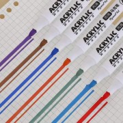 Набор ярких акриловых маркеров Acril-48 насыщенных цветов для творчества и художеальных проектов