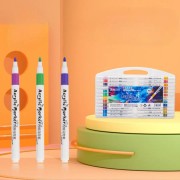 Набор ярких акриловых маркеров Acril-48 насыщенных цветов для творчества и художеальных проектов