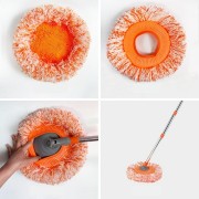 Универсальная швабра для влажной и сухой уборки с телескопической ручкой и 3 насадками из микрофибры