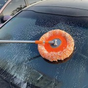 Универсальная швабра для влажной и сухой уборки с телескопической ручкой и 3 насадками из микрофибры