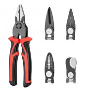Плоскогубцы многофункциональные 5в1 SJP8029 набор со сменными насадками кусачки бокорез ножицы стрипер