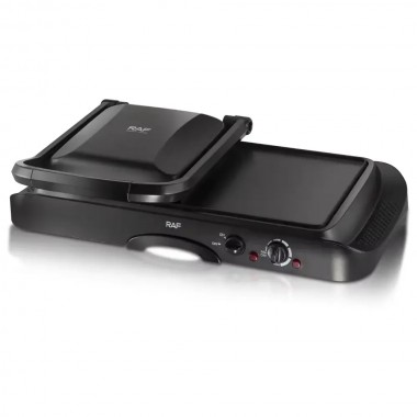 Контактный гриль 2 в1 и полотно для жарки на 1600W RAF R.2695 Электрогриль для кухни Контактный гриль 2 в1 и полотно для жарки на 1600W RAF R.2695 Электрогриль для кухни