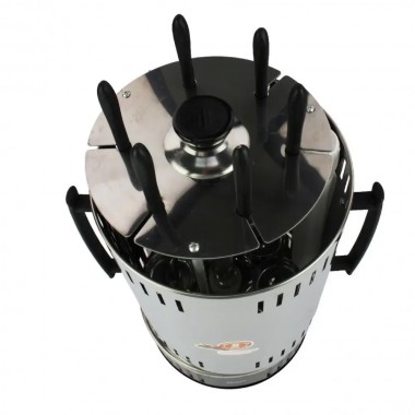 Электрошашлычница вертикальная на 6 шампуров RAF R.8612 1000Вт Шашлычница электрическая бытовая для дома