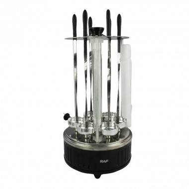 Электрошашлычница вертикальная на 6 шампуров RAF R.8612 1000Вт Шашлычница электрическая бытовая для дома
