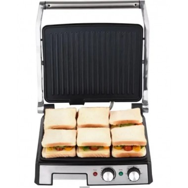 Контактный гриль RAF R.2681 прижимной электрический антипригарное покрытие с таймером 2800Вт Контактный гриль RAF R.2681 прижимной электрический антипригарное покрытие с таймером 2800Вт