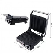 Контактный гриль RAF R.2681 прижимной электрический антипригарное покрытие с таймером 2800Вт