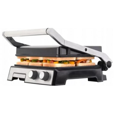 Контактный гриль RAF R.2681 прижимной электрический антипригарное покрытие с таймером 2800Вт Контактный гриль RAF R.2681 прижимной электрический антипригарное покрытие с таймером 2800Вт