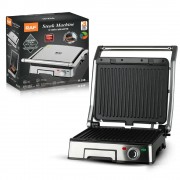 Контактный гриль RAF R.2681 прижимной электрический антипригарное покрытие с таймером 2800Вт