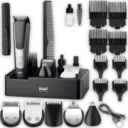 Аккумуляторная машинка 18 в 1 с набором насадок и аксессуарами RAF R.4202 На подставке