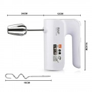 Миксер электрический ручной на 5 скоростей с 4 насадками RAF R.6653W 800Вт Белый