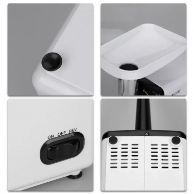 Электрическая мясорубка в металлическом корпусе мощностью 2500Вт RAF R.3367 Белая