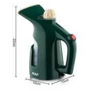 Ручной вертикальный отпариватель для одежды с мерной чашей для воды на 800 Вт RAF R.1161 Зеленый