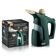 Ручной вертикальный отпариватель для одежды с мерной чашей для воды на 800 Вт RAF R.1161 Зеленый