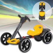 Детский электромобиль Go-Kart складной / Желтый на аккумуляторе 6V / С регулируемой рамой, до 50 кг HL-B6