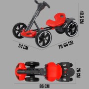 Детский электромобиль Go-Kart / Красный Электрокарт с EVA колесами / Максимальная скорость 6 км/ч HL-B6