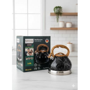 Чайник Rainberg RB-2310 3 л со свистком для газовых, индукционных и электрических плит
