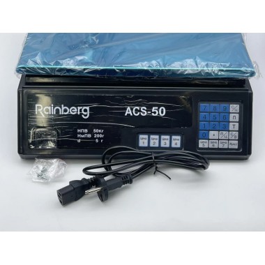Торговые весы Rainberg RB-304 со стойкой и аккумулятором Черные