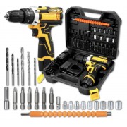Набор шуруповерт аккумуляторный с насадками screw driver sets yellow 12v Полный комплект в чемодане!