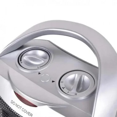 Тепловентилятор керамический портативный на 2 режима DSP KD3007 Серый Керамический обогреватель для комнаты Тепловентилятор керамический портативный на 2 режима DSP KD3007 Серый Керамический обогреватель для комнаты