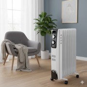 Обогреватель радиаторный масляный DSP KD3021 2000Вт Бытовой электрорадиатор радиатор на 9 секций