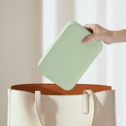 Портативный кейс-органайзер для косметики с зеркалом и подсветкой Зелёный