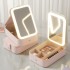 Дорожная бьюти-косметичка с LED зеркалом на аккумуляторе Розовый Дорожная бьюти-косметичка с LED зеркалом на аккумуляторе Розовый
